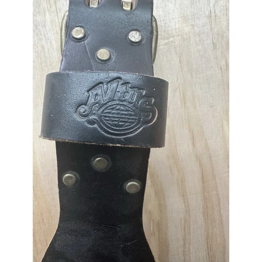 Altus Weight Lifting Belt Old School Genuine Leather Black Medium (28-34) - Picture 3 of 4